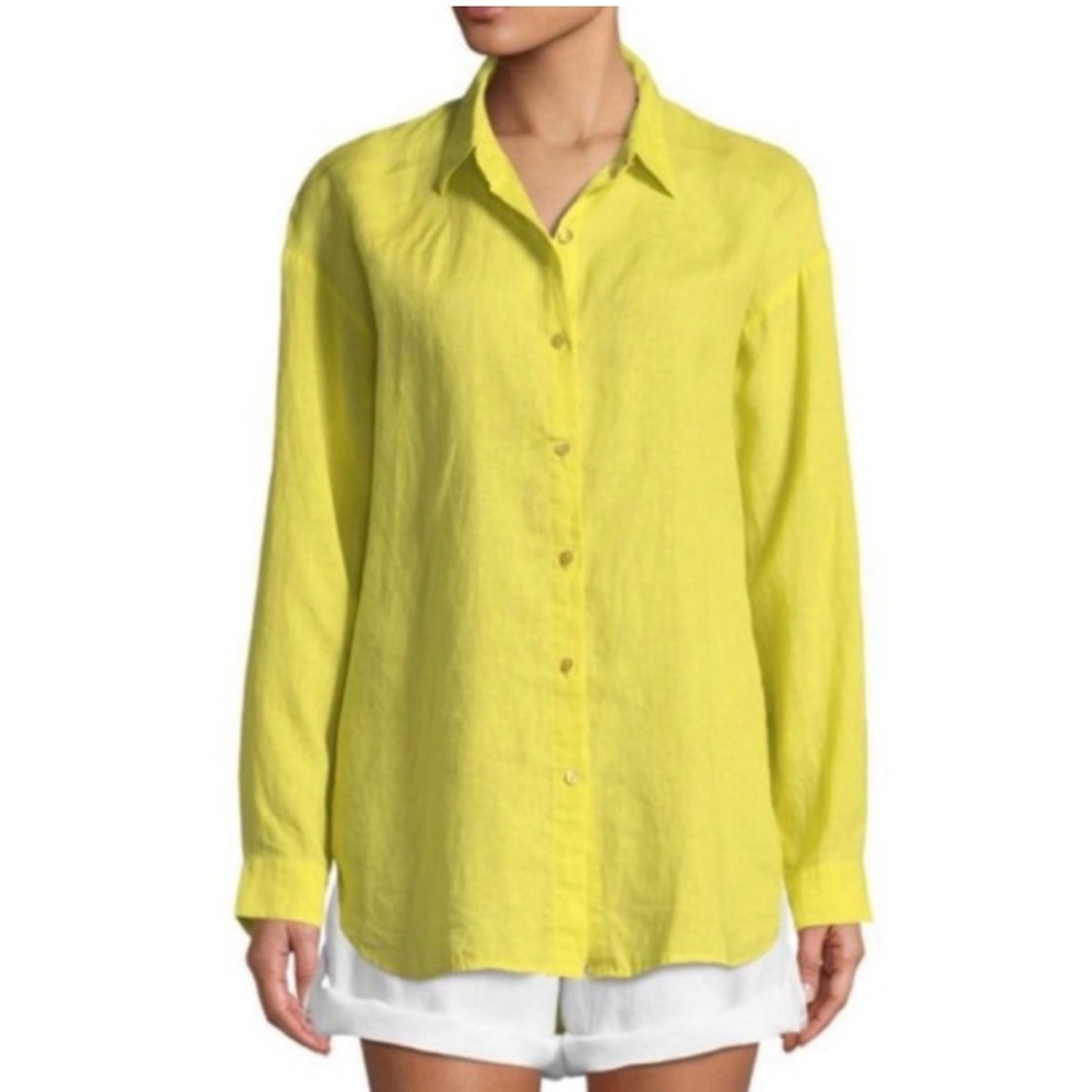 Eileen Fisher 100% Organic Linen Blouse – Size Small – $35